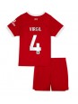Liverpool Virgil van Dijk #4 Replika Hemmakläder Barn 2023-24 Kortärmad (+ byxor)